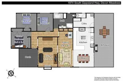 Floorplan of Homely rural property listing, 1974 South Gippsland Highway, Devon Meadows VIC 3977