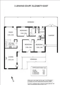 Floorplan of Homely house listing, 3 Jenkins Court, Elizabeth East SA 5112