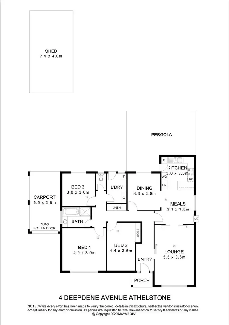 Floorplan of Homely house listing, 4 Deepdene Avenue, Athelstone SA 5076