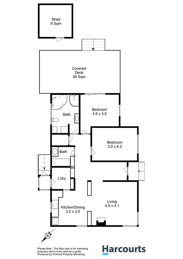 Floorplan of Homely house listing, 6 Coraki Street, Chigwell TAS 7011