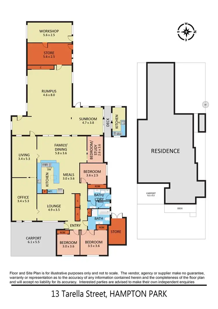 Floorplan of Homely house listing, 13 Tarella street, Hampton Park VIC 3976