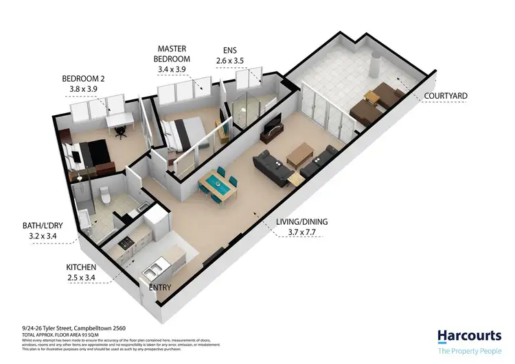 Floorplan of Homely unit listing, 9/24-26 Tyler Street, Campbelltown NSW 2560