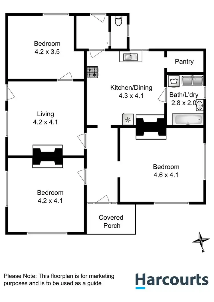 Floorplan of Homely house listing, 2 Cluny Street, Ouse TAS 7140