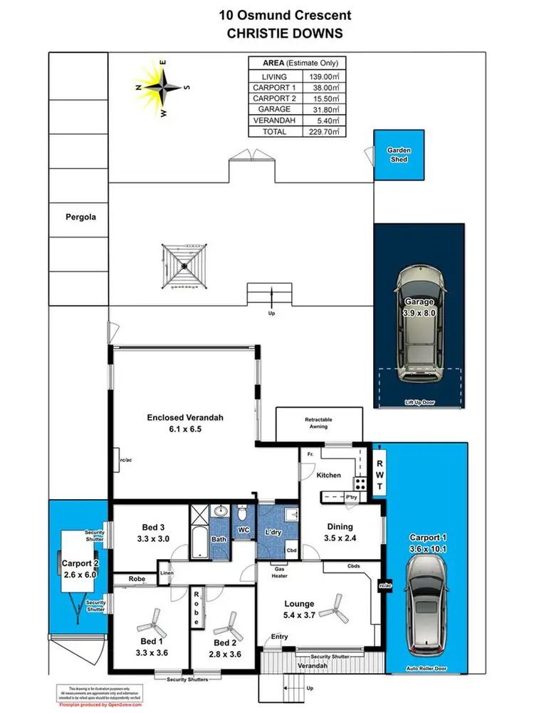 Floorplan of Homely house listing, 10 Osmund Cr, Christie Downs SA 5164