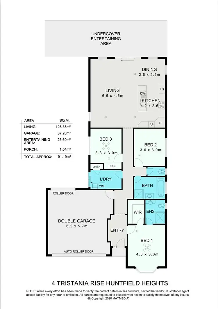 Floorplan of Homely house listing, 4 Tristania Rise, Huntfield Heights SA 5163