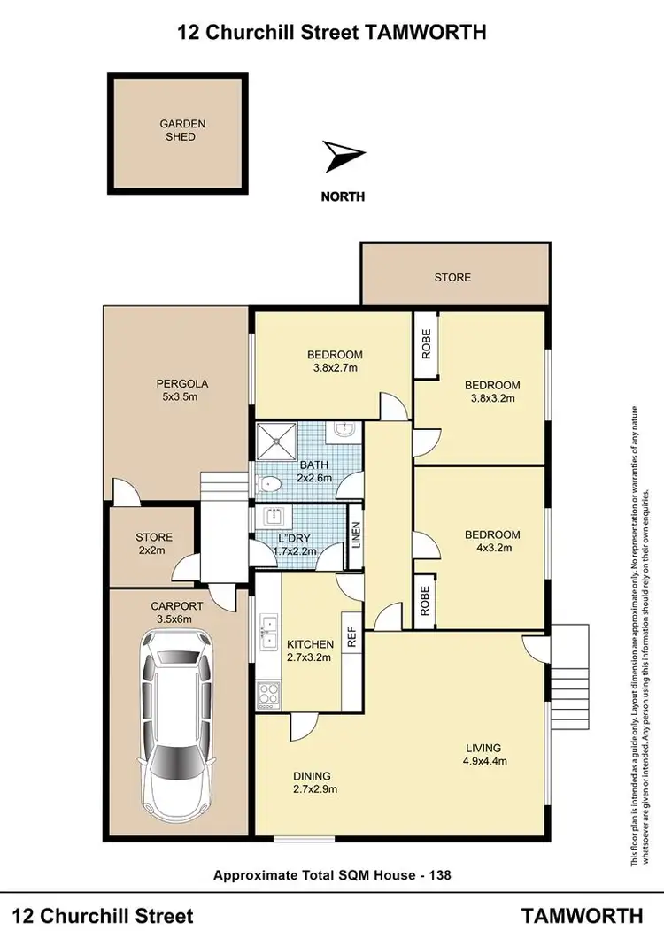Floorplan of Homely house listing, 12 Churchill Street, Tamworth NSW 2340