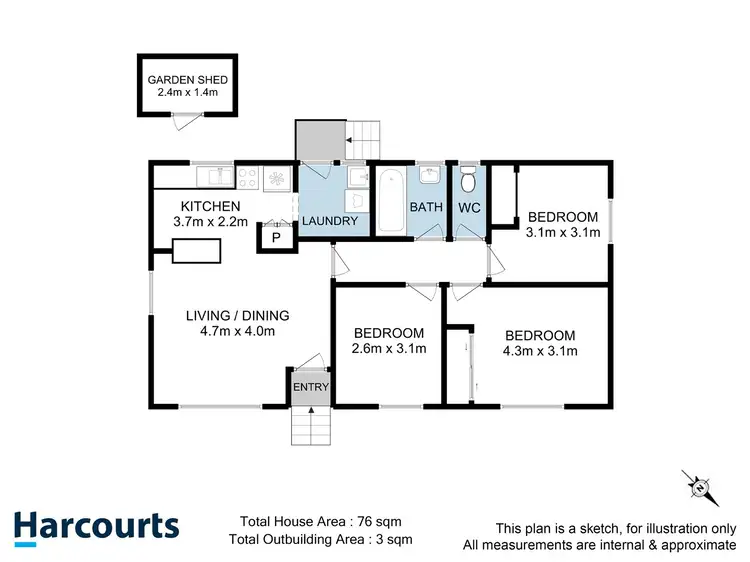 Floorplan of Homely house listing, 3 Takari Place, Mornington TAS 7018