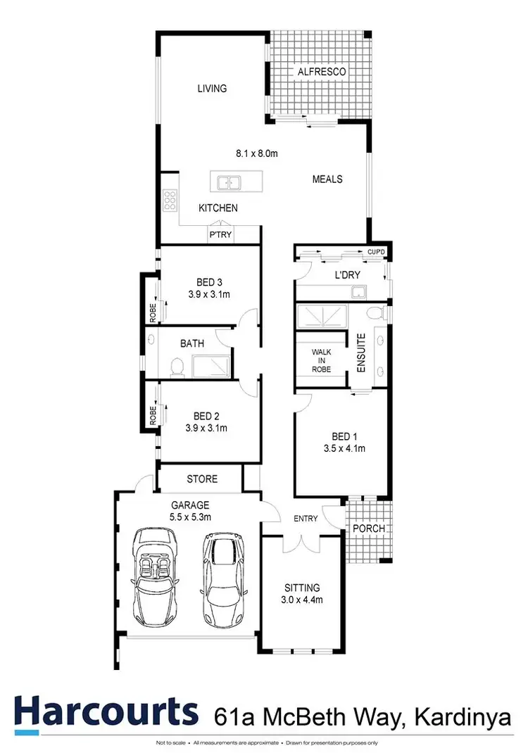 Floorplan of Homely house listing, 61A McBeth Way, Kardinya WA 6163