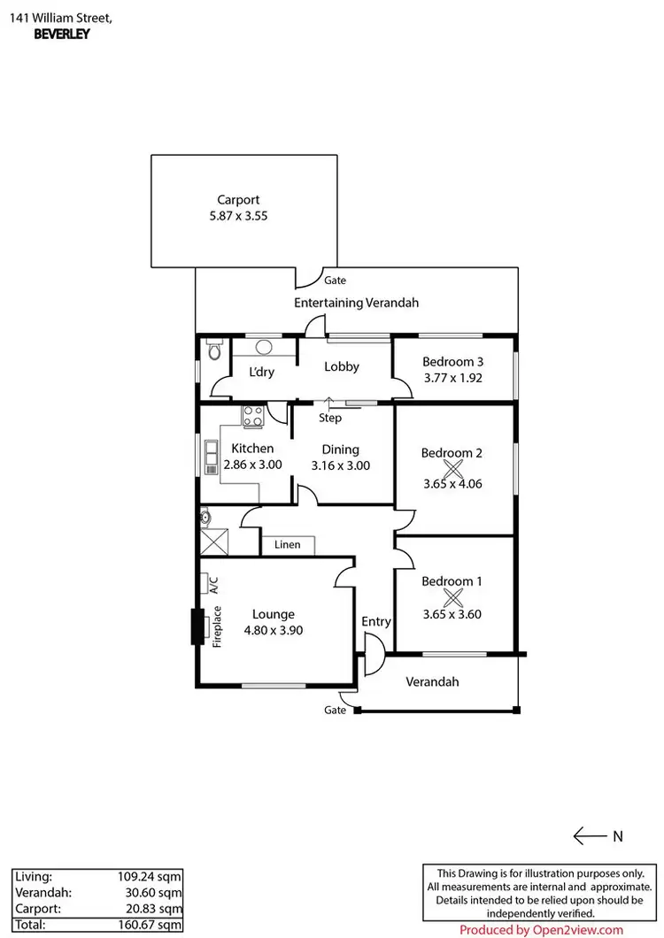Floorplan of Homely house listing, 141 William Street, Beverley SA 5009