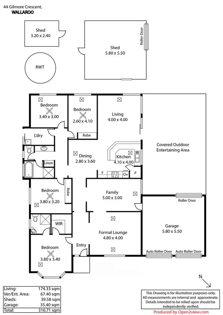 Floorplan of Homely house listing, 44 Gilmore Crescent, Wallaroo SA 5556