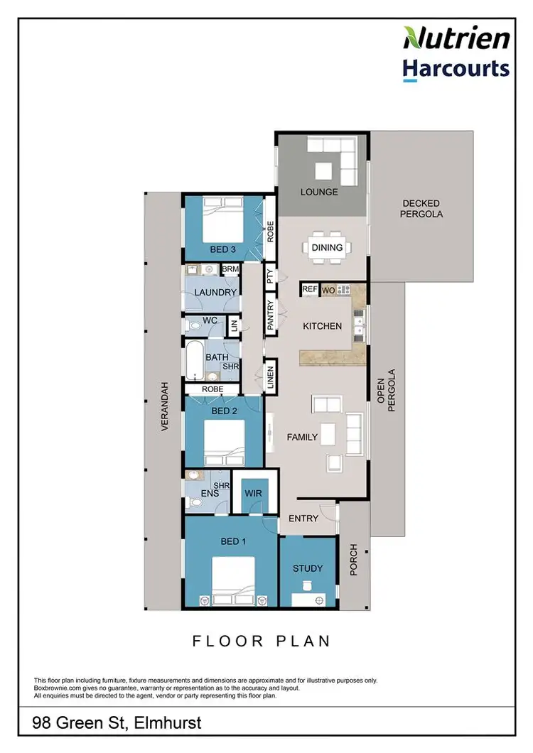 Floorplan of Homely house listing, 98 Green Street, Elmhurst VIC 3469