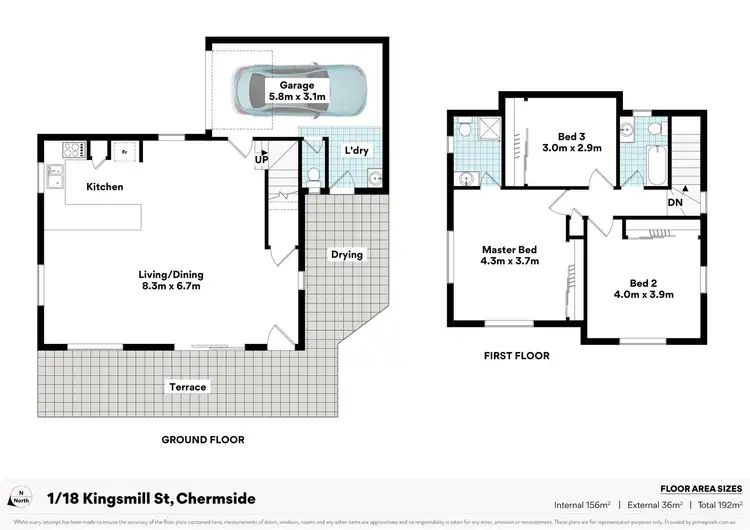 Floorplan of Homely townhouse listing, 1/18 Kingsmill St, Chermside QLD 4032