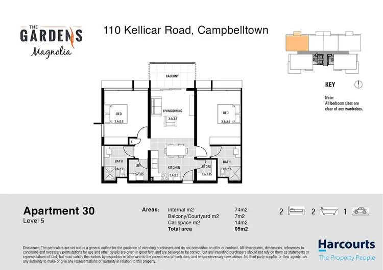 Floorplan of Homely unit listing, 30/110 Kellicar Road, Campbelltown NSW 2560