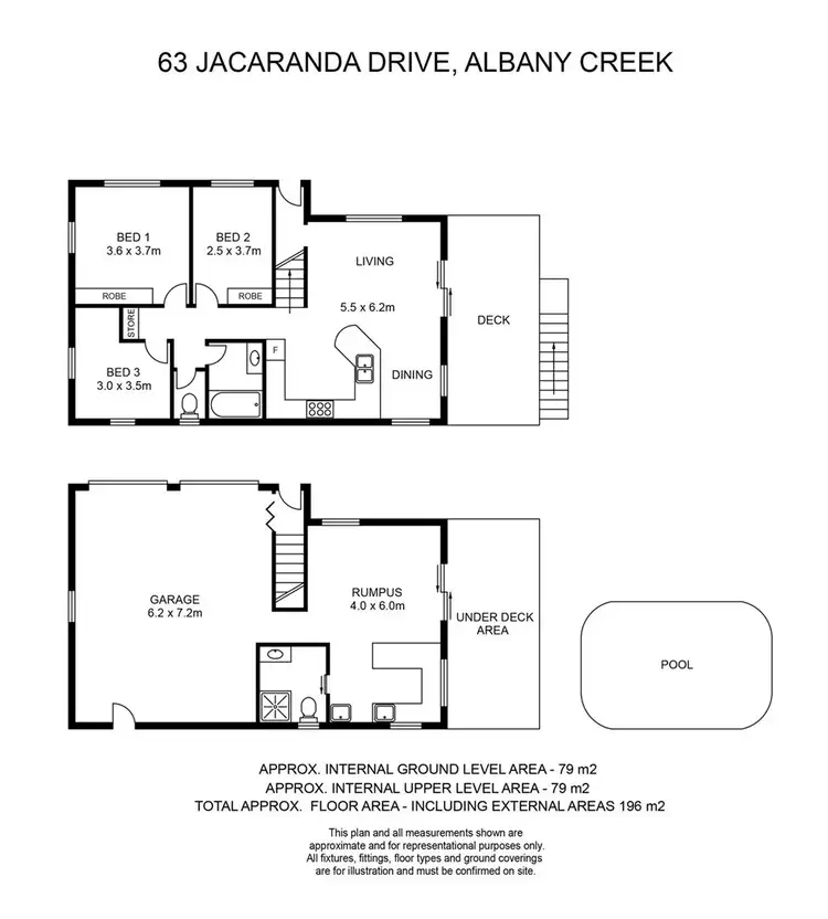 Floorplan of Homely house listing, 63 Jacaranda Drive, Albany Creek QLD 4035