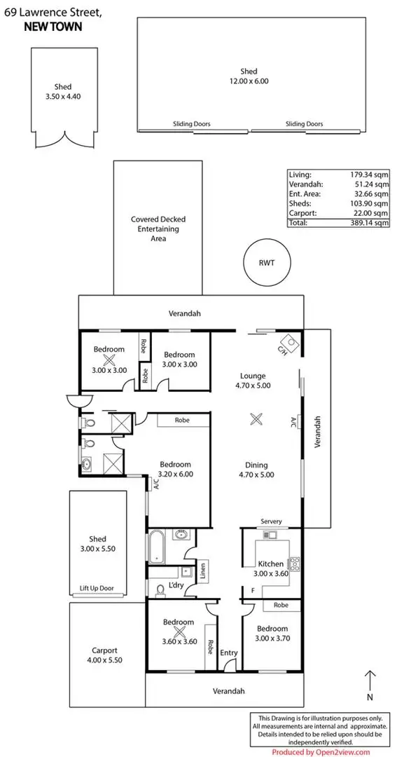 Floorplan of Homely house listing, 69 Lawrence Street, New Town SA 5554