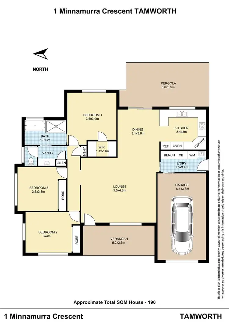 Floorplan of Homely house listing, 1 Minnamurra Crescent, Tamworth NSW 2340