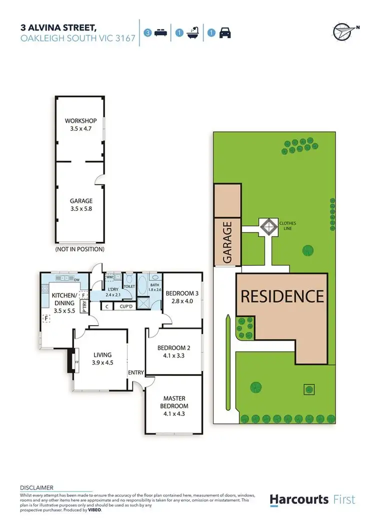 Floorplan of Homely house listing, 3 Alvina Street, Oakleigh South VIC 3167