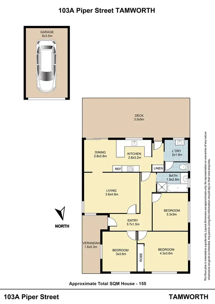 Floorplan of Homely house listing, 103A Piper Street, Tamworth NSW 2340