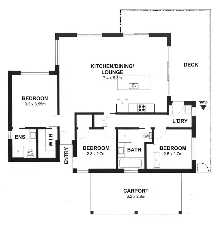 Floorplan of Homely unit listing, 1/53 Horizon Drive, Sorell TAS 7172