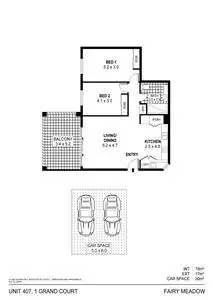 Floorplan of Homely apartment listing, 407/1 Grand Court, Fairy Meadow NSW 2519