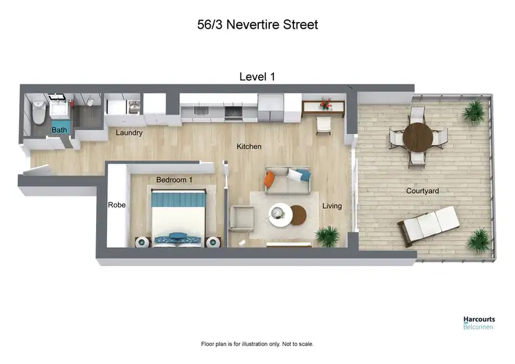 Floorplan of Homely apartment listing, 56/3 Nevertire Street, Lawson ACT 2617
