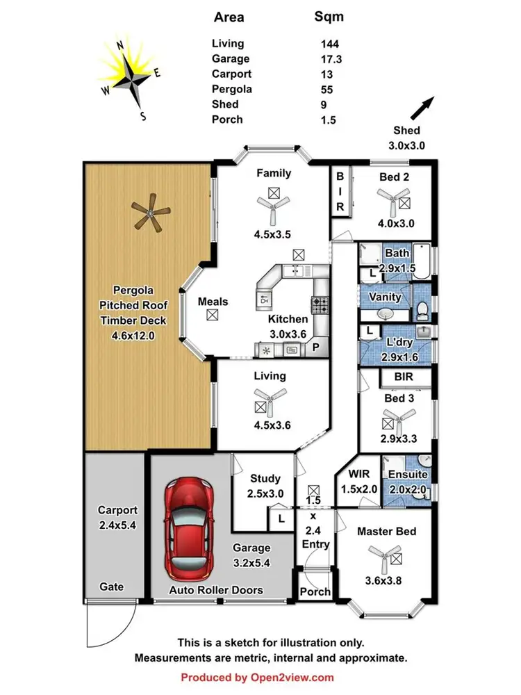 Floorplan of Homely house listing, 5 Palamountain Drive, Evanston Park SA 5116