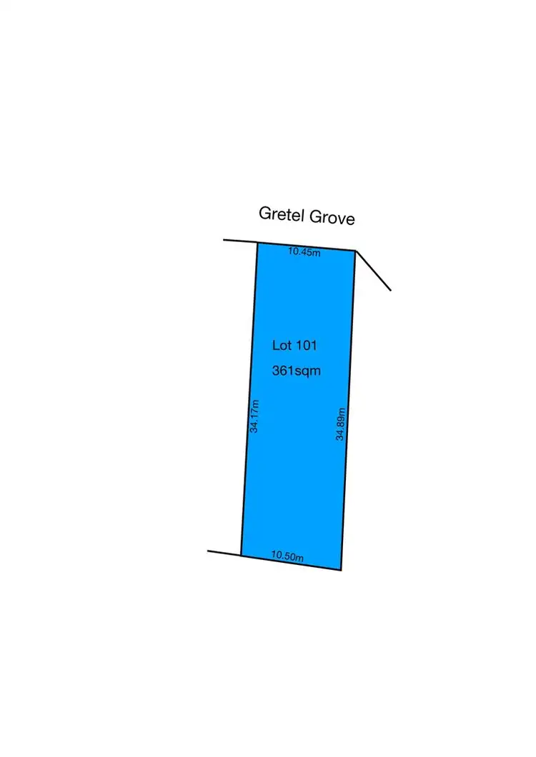 Floorplan of Homely land listing, Lot 101, 3 Gretel Grove, West Lakes SA 5021