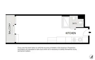 Floorplan of Homely studio listing, 1010/181 A'Beckett Street, Melbourne (CBD) VIC