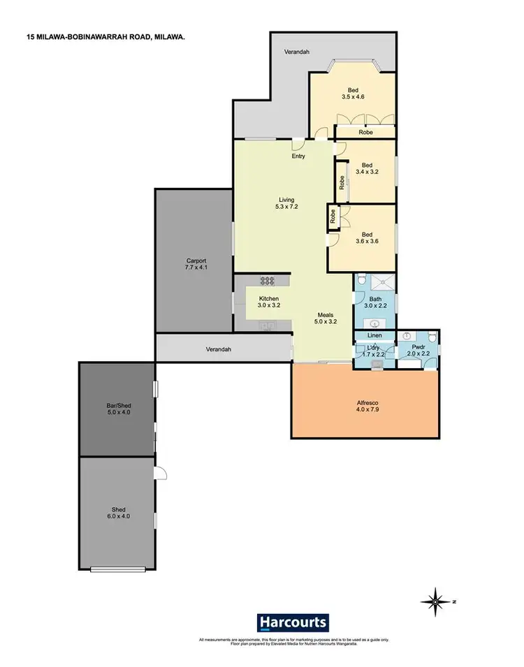 Floorplan of Homely house listing, 15 Milawa-Bobinawarrah Road, Milawa VIC 3678