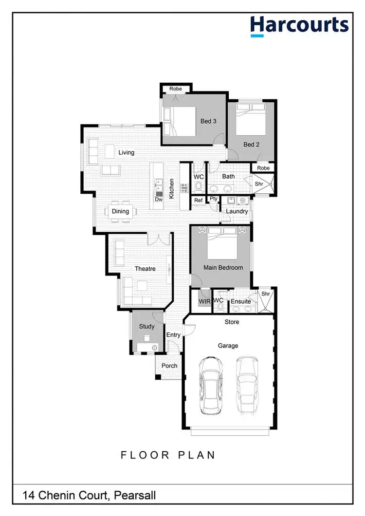 Floorplan of Homely house listing, 14 Chenin Court, Pearsall WA 6065