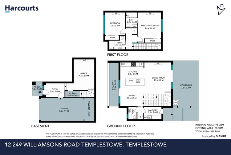 Floorplan of Homely townhouse listing, 12/249 Williamsons Road, Templestowe VIC 3106