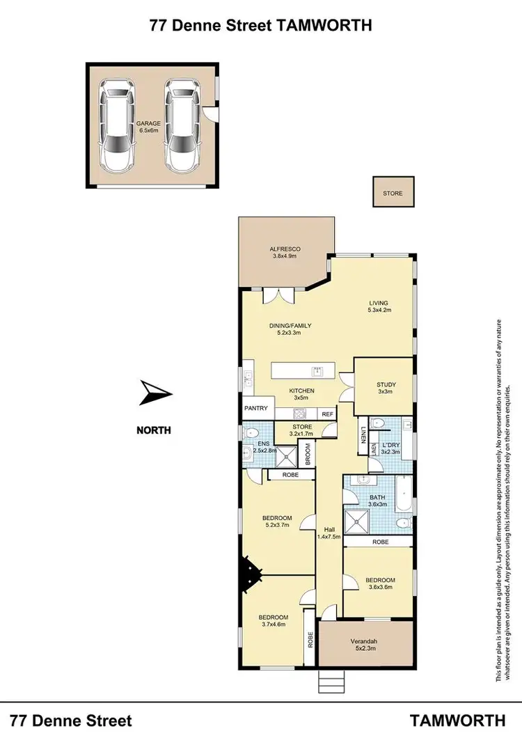Floorplan of Homely house listing, 77 Denne Street, Tamworth NSW 2340