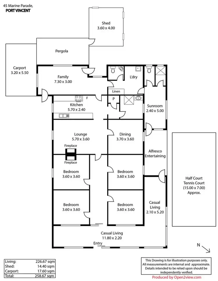 Floorplan of Homely house listing, 45 Marine Parade, Port Vincent SA 5581