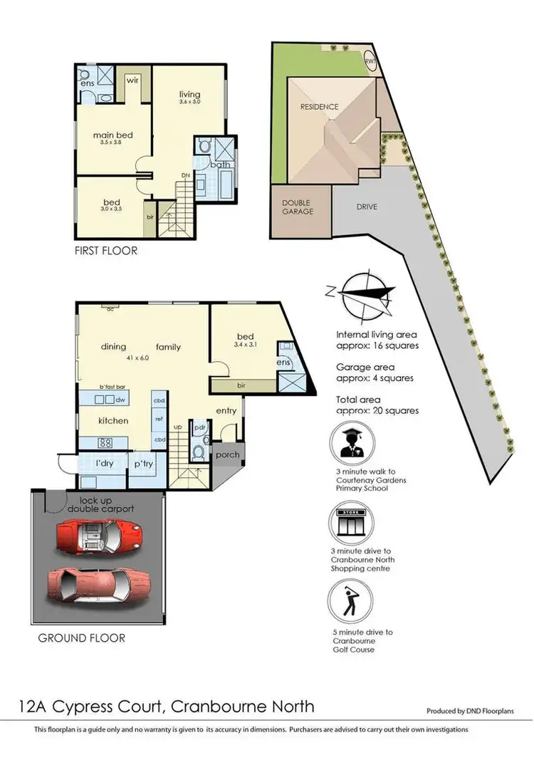 Floorplan of Homely townhouse listing, 12A Cypress Court, Cranbourne North VIC 3977