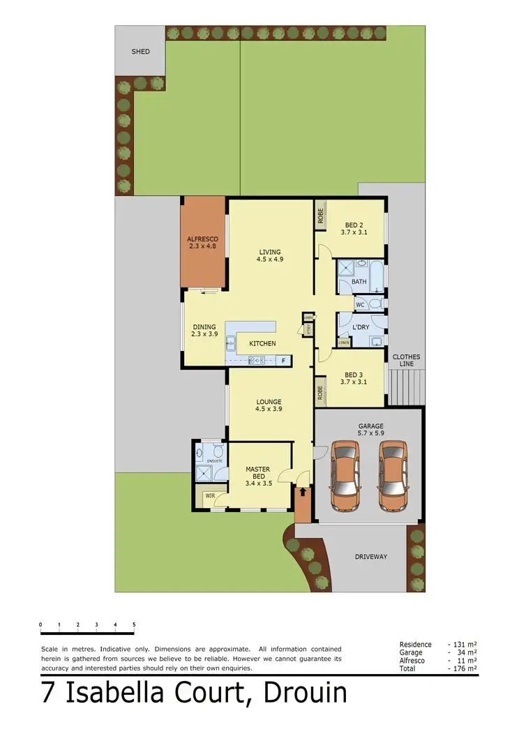 Floorplan of Homely house listing, 7 Isabella Court, Drouin VIC 3818