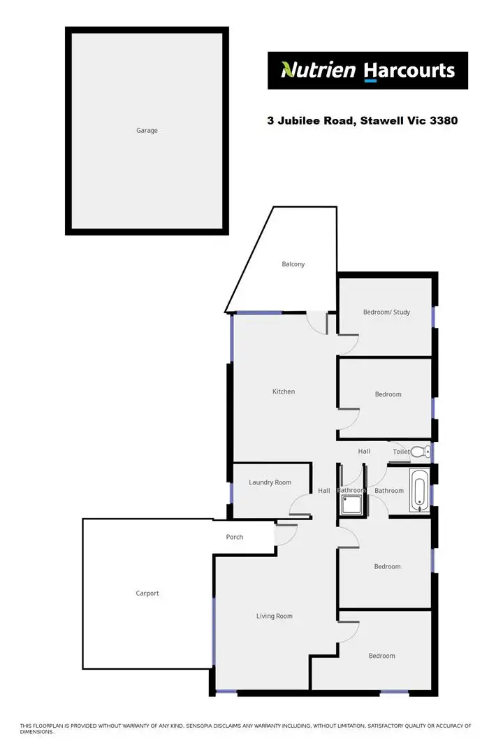 Floorplan of Homely house listing, 3 Jubilee Road, Stawell VIC 3380