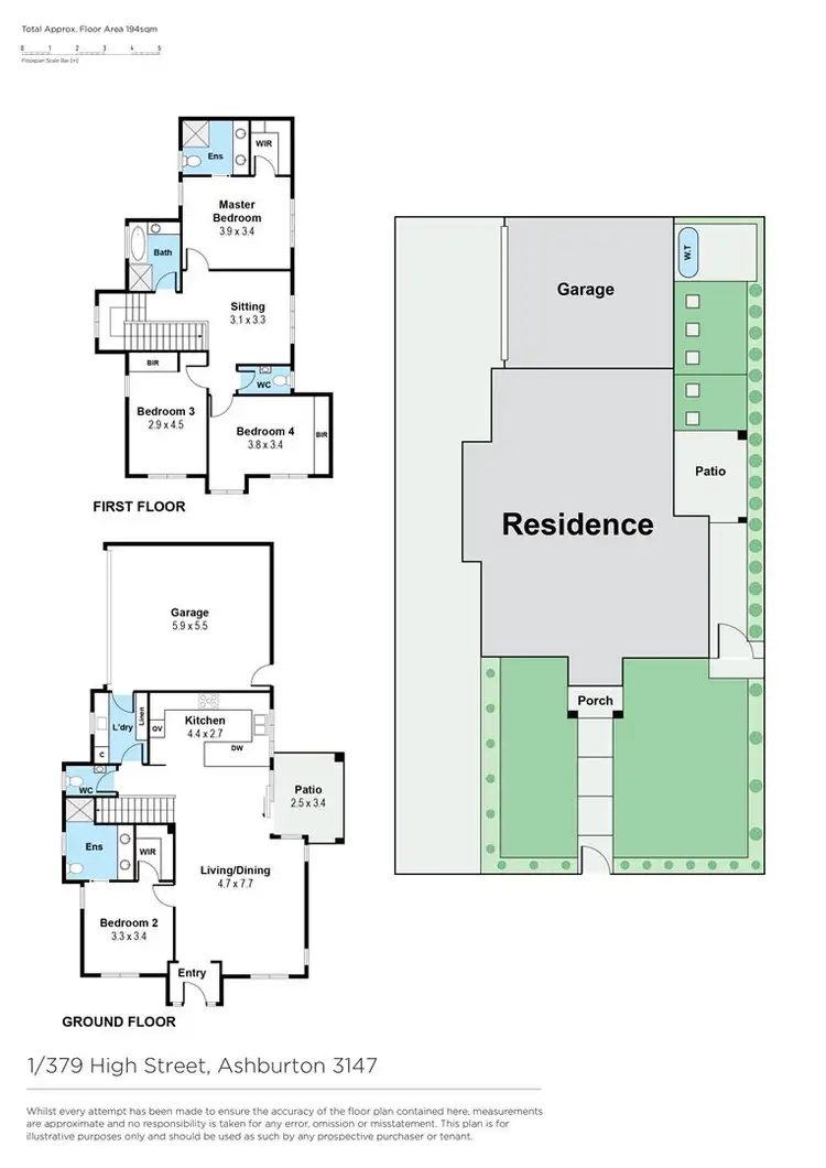 Floorplan of Homely townhouse listing, 1/379 High Street, Ashburton VIC 3147