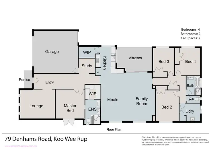 Floorplan of Homely house listing, 79 Denhams road, Koo Wee Rup VIC 3981