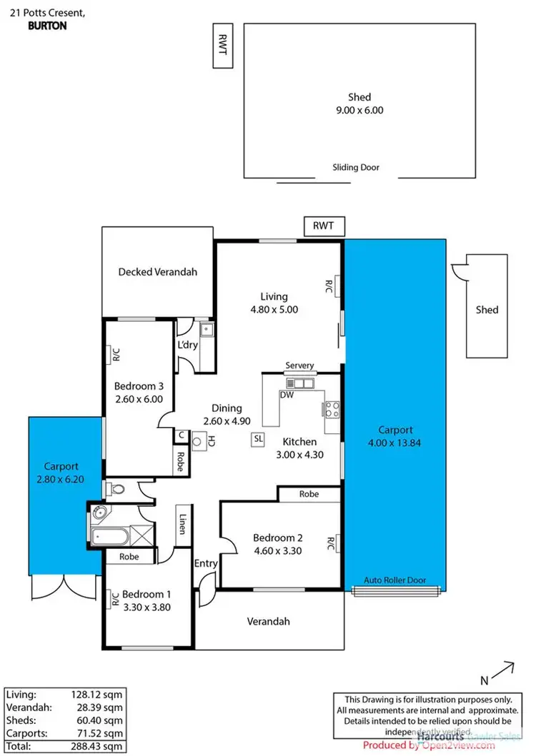 Floorplan of Homely house listing, 21 Potts Crescent, Burton SA 5110