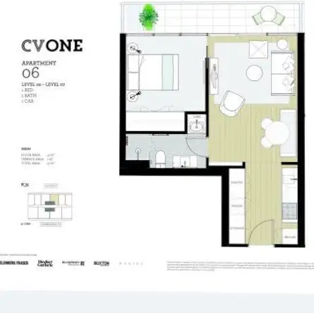 Floorplan of Homely apartment listing, 206/1 Porter Street, Hawthorn East VIC 3123