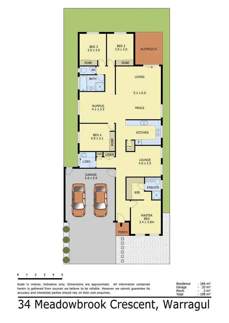 Floorplan of Homely house listing, 34 Meadowbrook Crescent, Warragul VIC 3820