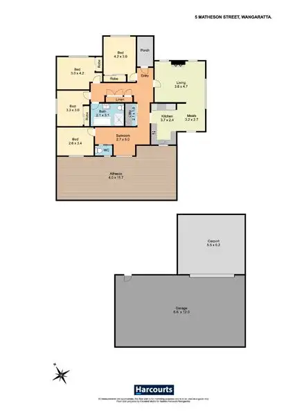 Floorplan of Homely house listing, 5 Matheson Street, Wangaratta VIC 3677