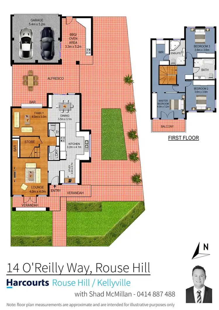 Floorplan of Homely house listing, 14 O'Reilly Way, Rouse Hill NSW 2155