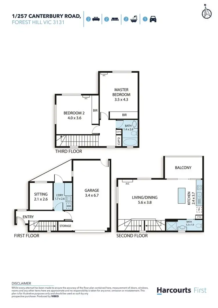Floorplan of Homely unit listing, 1/257 Canterbury Road, Forest Hill VIC 3131