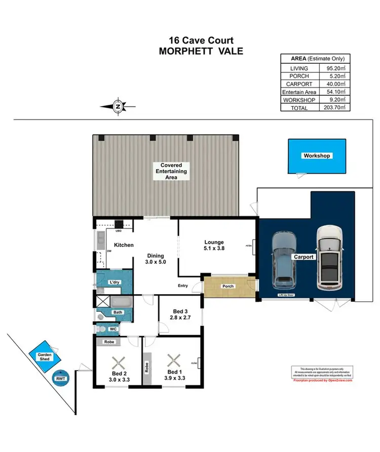 Floorplan of Homely house listing, 16 Cave Court, Morphett Vale SA 5162