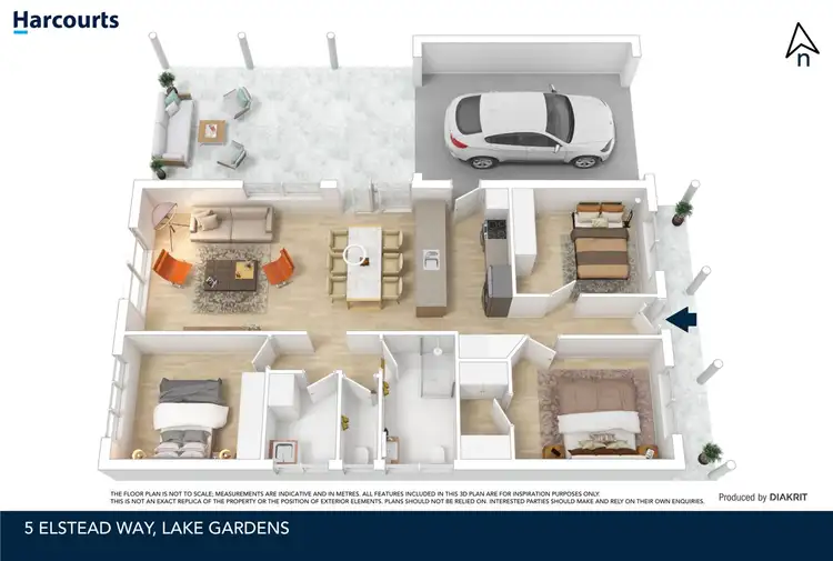 Floorplan of Homely house listing, 5 Elstead Way, Lake Gardens VIC 3355