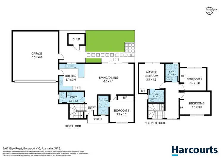 Floorplan of Homely townhouse listing, 2/42 Eley Road, Burwood VIC 3125