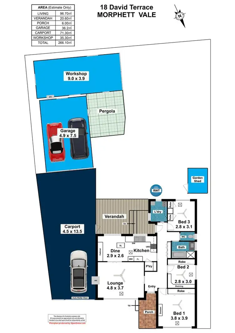 Floorplan of Homely house listing, 18 David Terrace, Morphett Vale SA 5162