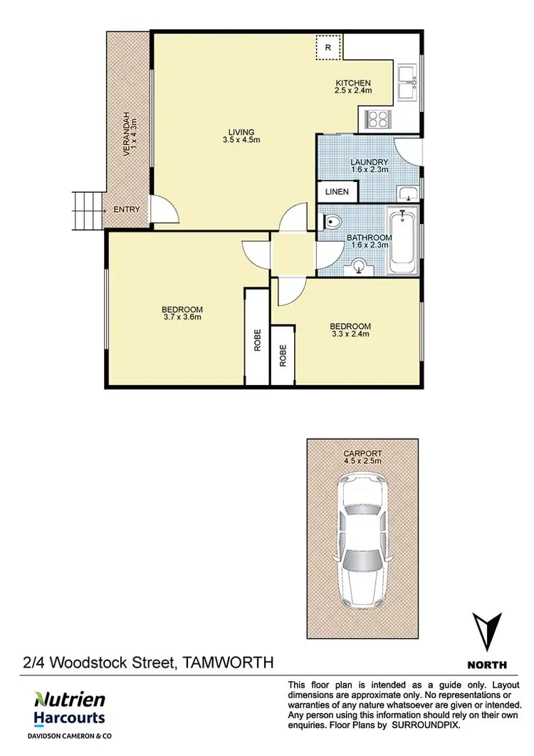 Floorplan of Homely apartment listing, 2/4 Woodstock Street, Tamworth NSW 2340