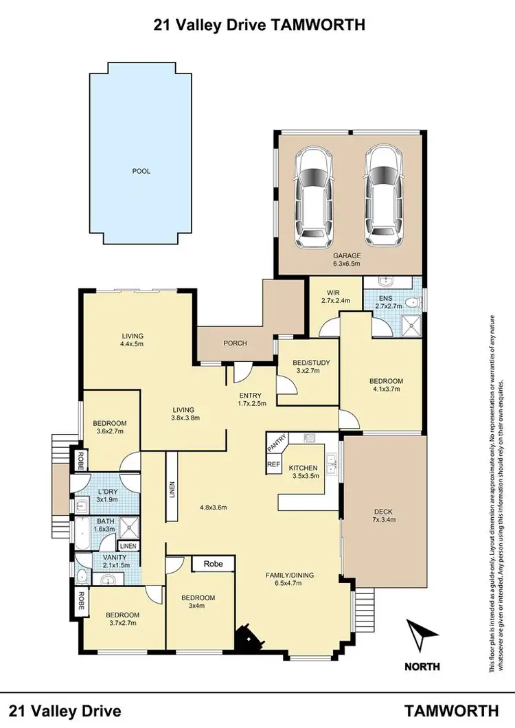 Floorplan of Homely house listing, 21 Valley Drive, Tamworth NSW 2340